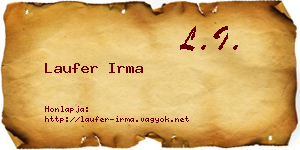 Laufer Irma névjegykártya