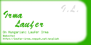 irma laufer business card